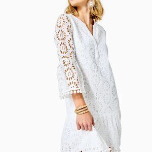 Lilly Pulitzer Bekah Resort White Pinwheel Eyelet Dress